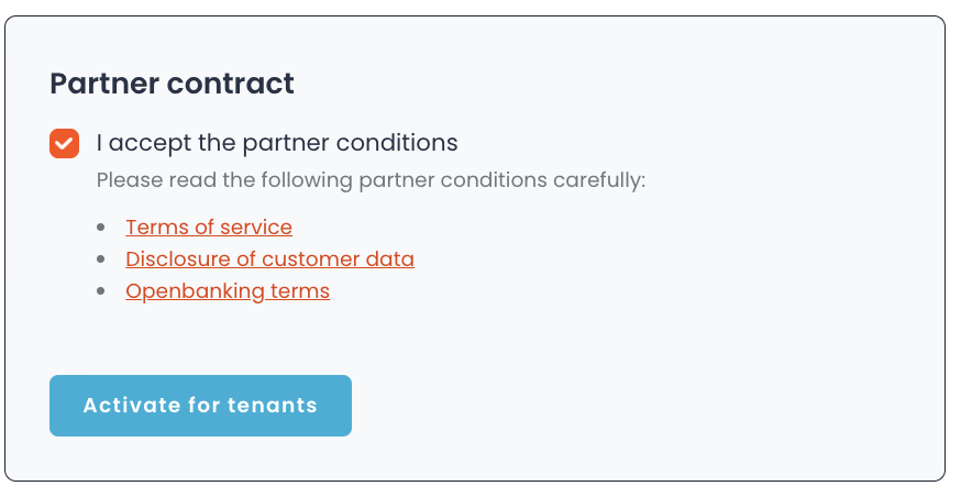 Accept Product Terms